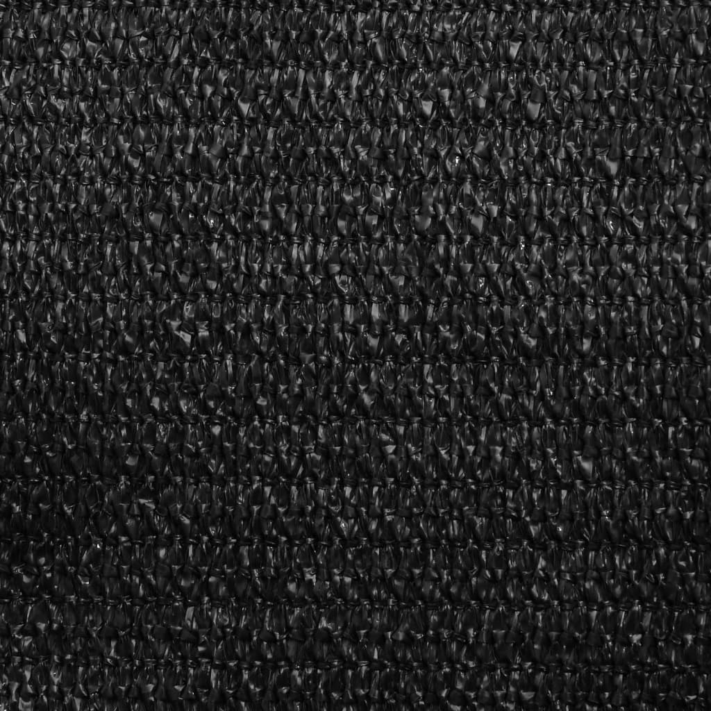 Sonnensegel 160 g/m² Schwarz 2x4,5 m HDPE