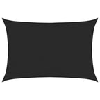 Sonnensegel 160 g/m² Schwarz 3,5x4,5 m HDPE