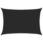 Sonnensegel 160 g/m² Schwarz 4x5 m HDPE