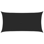 Sonnensegel 160 g/m² Schwarz 4x7 m HDPE