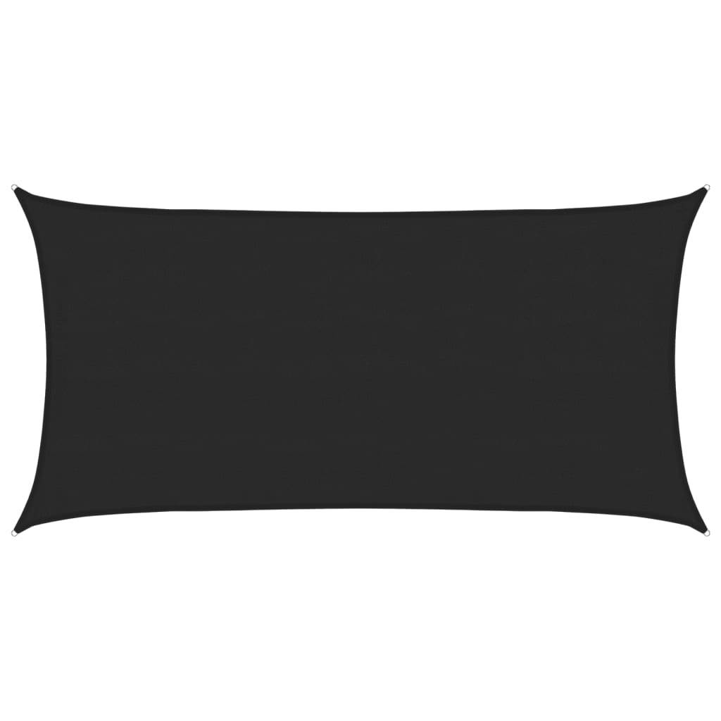 Sonnensegel 160 g/m² Schwarz 4x7 m HDPE