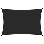 Sonnensegel 160 g/m² Schwarz 5x7 m HDPE