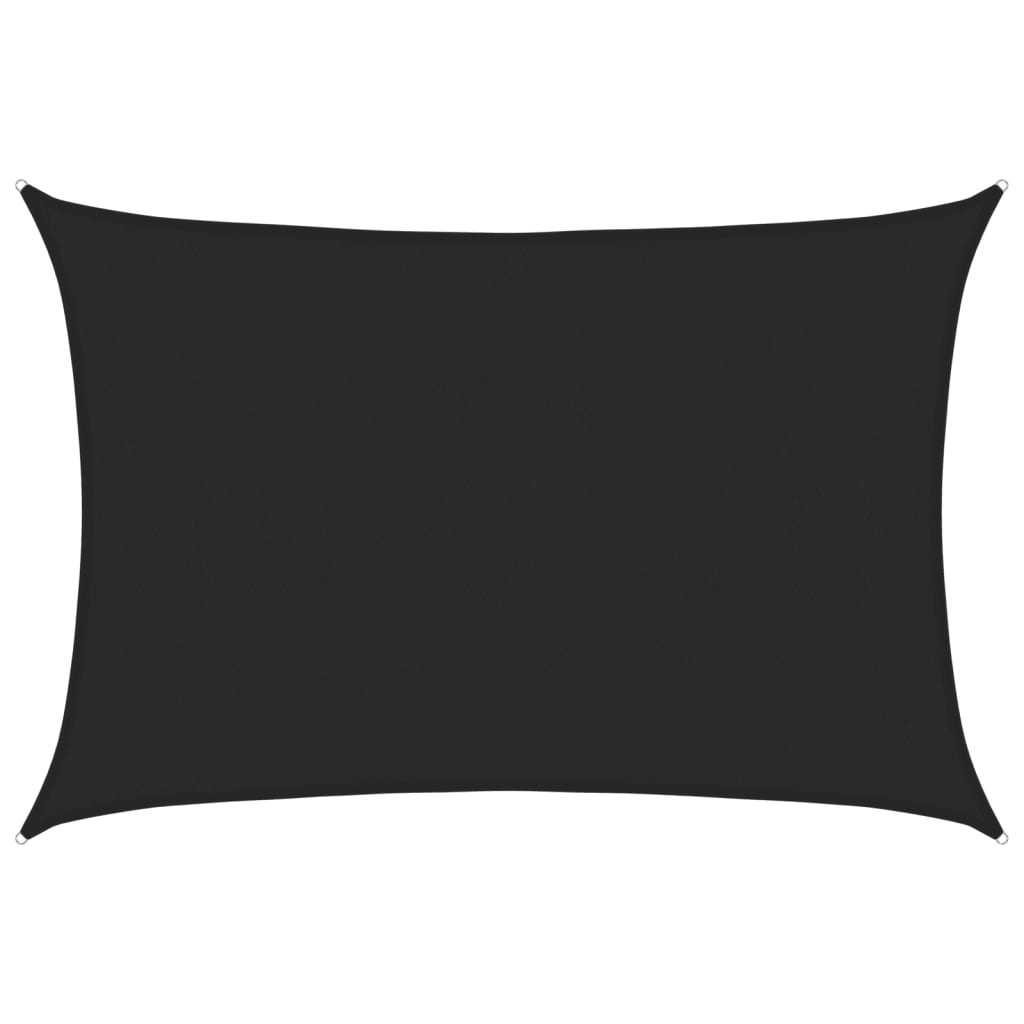 Sonnensegel 160 g/m² Schwarz 5x7 m HDPE
