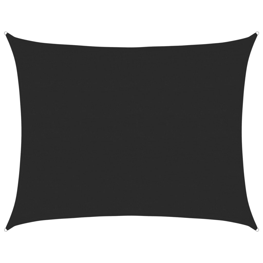 Sonnensegel 160 g/m² Schwarz 6x7 m HDPE