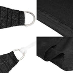 Sonnensegel 160 g/m² Schwarz 2,5x2,5x3,5 m HDPE