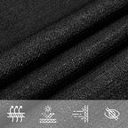 Sonnensegel 160 g/m² Schwarz 2,5x2,5x3,5 m HDPE