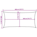 Sonnensegel 160 g/m² Braun 2x4 m HDPE