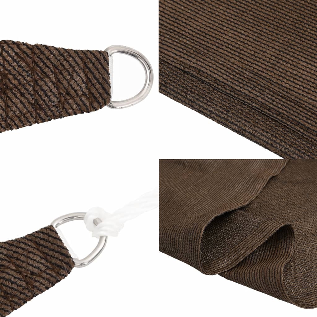 Sonnensegel 160 g/m² Braun 3x4x5 m HDPE