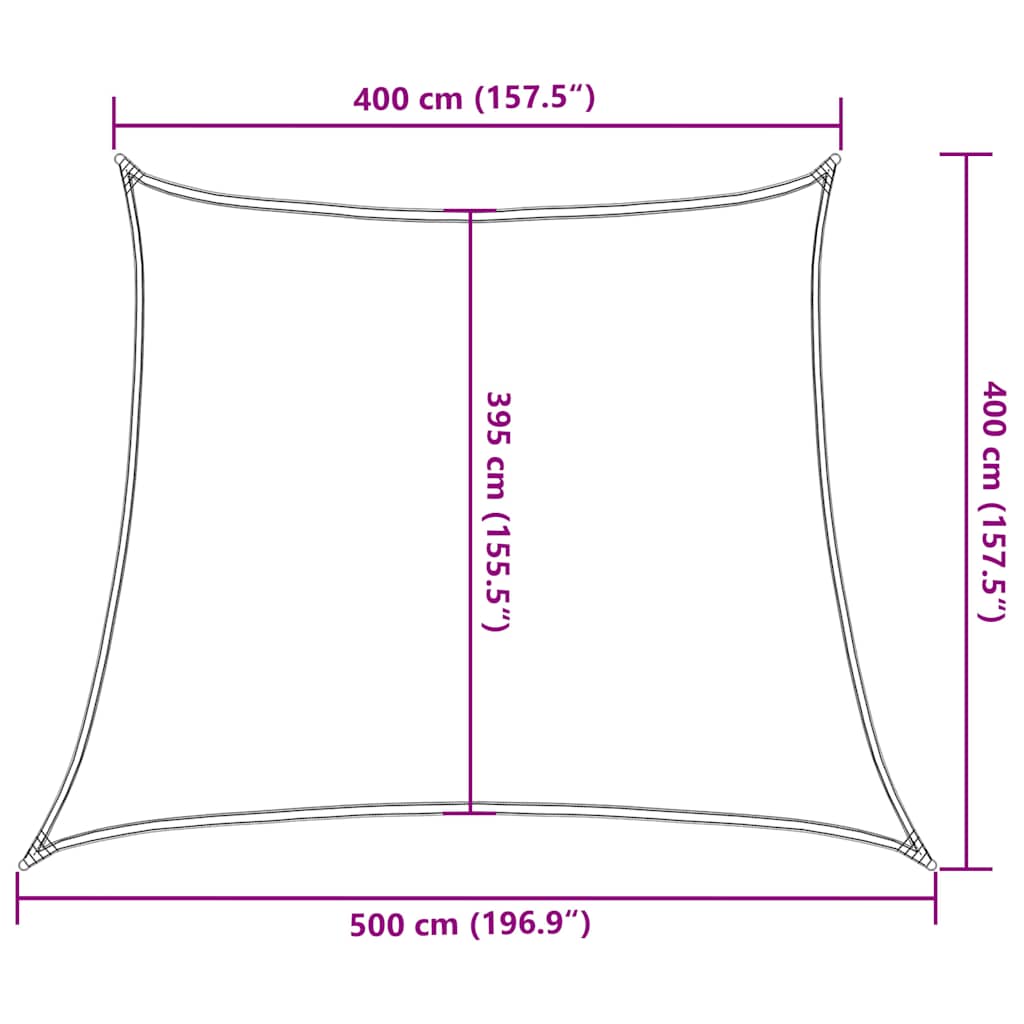 Sonnensegel 160 g/m² Trapezform Braun 4/5x4 m HDPE