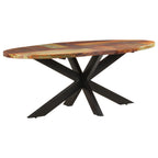 Esstisch Oval 200x100x75 cm Altholz Massiv