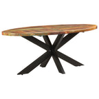 Esstisch Oval 200x100x75 cm Altholz Massiv