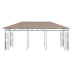 Pavillon mit Moskitonetz 6x3x2,73 m Taupe 180 g/m²