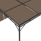 Gartenpavillon mit Seitenvorhang 3x3x2,25 m Taupe