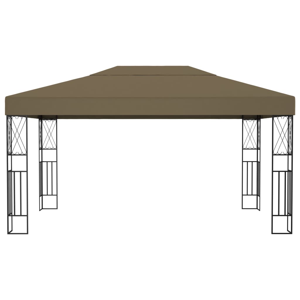 Pavillon 3x4 m Taupe Stoff