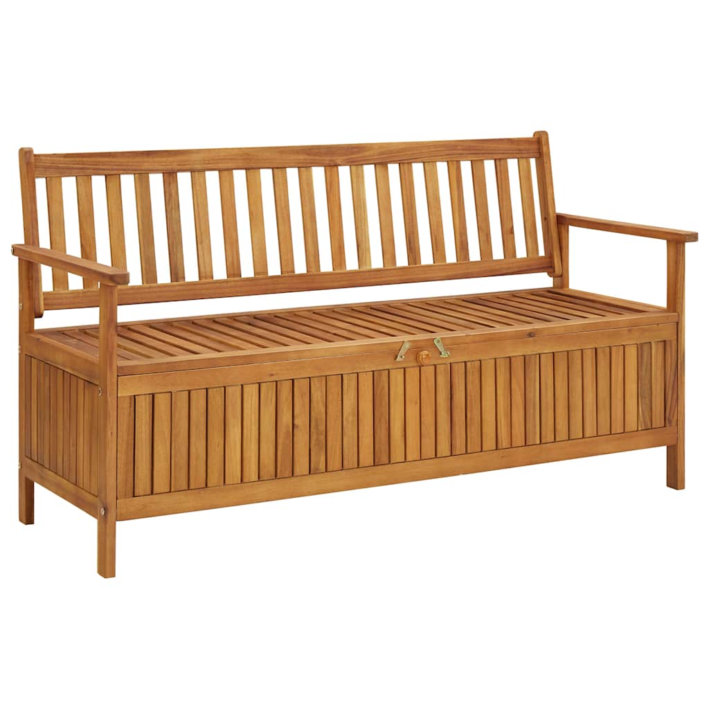 Gartenbank mit Stauraum 148 cm Massivholz Akazie