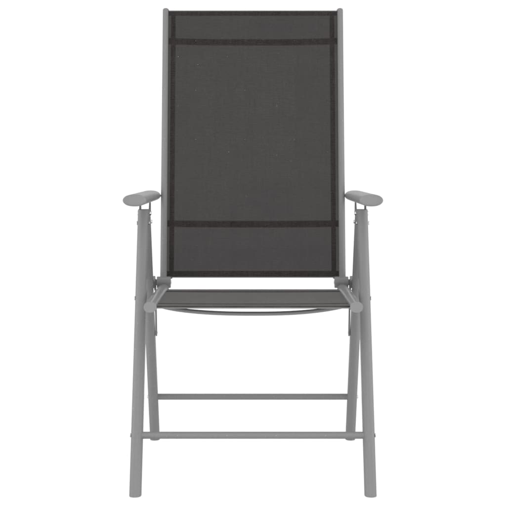Gartenstühle Klappbar 2 Stk. Textilene Schwarz