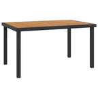 Gartentisch Braun 140x90x74 cm Aluminium und WPC
