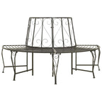 Baumbank Halbrund 160 cm Stahl