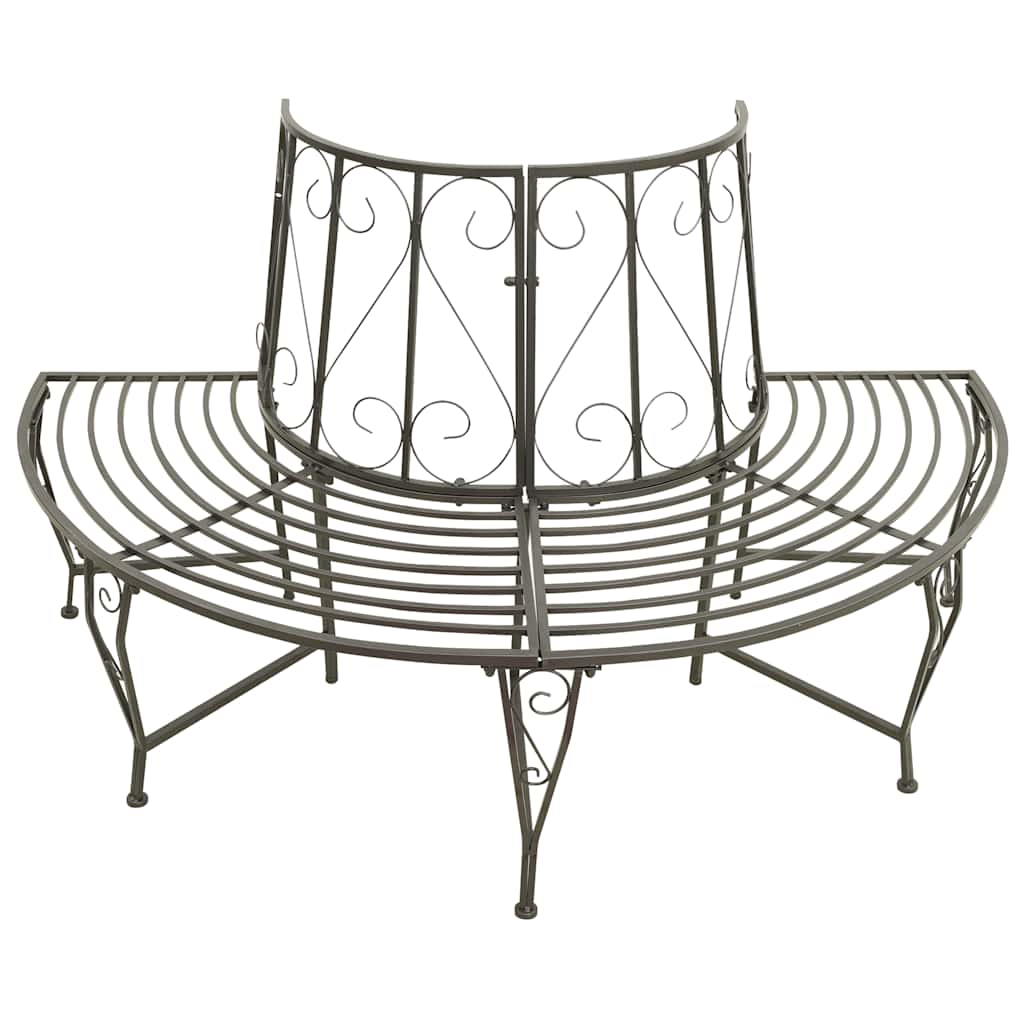 Baumbank Halbrund 160 cm Stahl