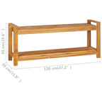 Sitzbank 120 cm Massivholz Teak