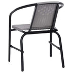 Gartenstühle 4 Stk. Kunststoff Rattan-Optik und Stahl 110 kg