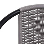 Gartenstühle 4 Stk. Kunststoff Rattan-Optik und Stahl 110 kg