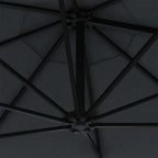 Sonnenschirm zur Wandmontage mit LEDs 300 cm Anthrazit