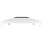 Pavillon-Dachplane mit Kaminabzug 310 g/m² 4x3 m Weiß