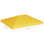 Pavillondach 270 g/m² 4x3 m Gelb
