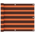Balkon-Sichtschutz Orange und Braun 75x500 cm Oxford-Gewebe