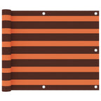 Balkon-Sichtschutz Orange und Braun 75x500 cm Oxford-Gewebe