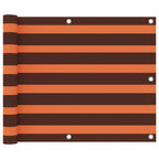 Balkon-Sichtschutz Orange und Braun 75x600 cm Oxford-Gewebe