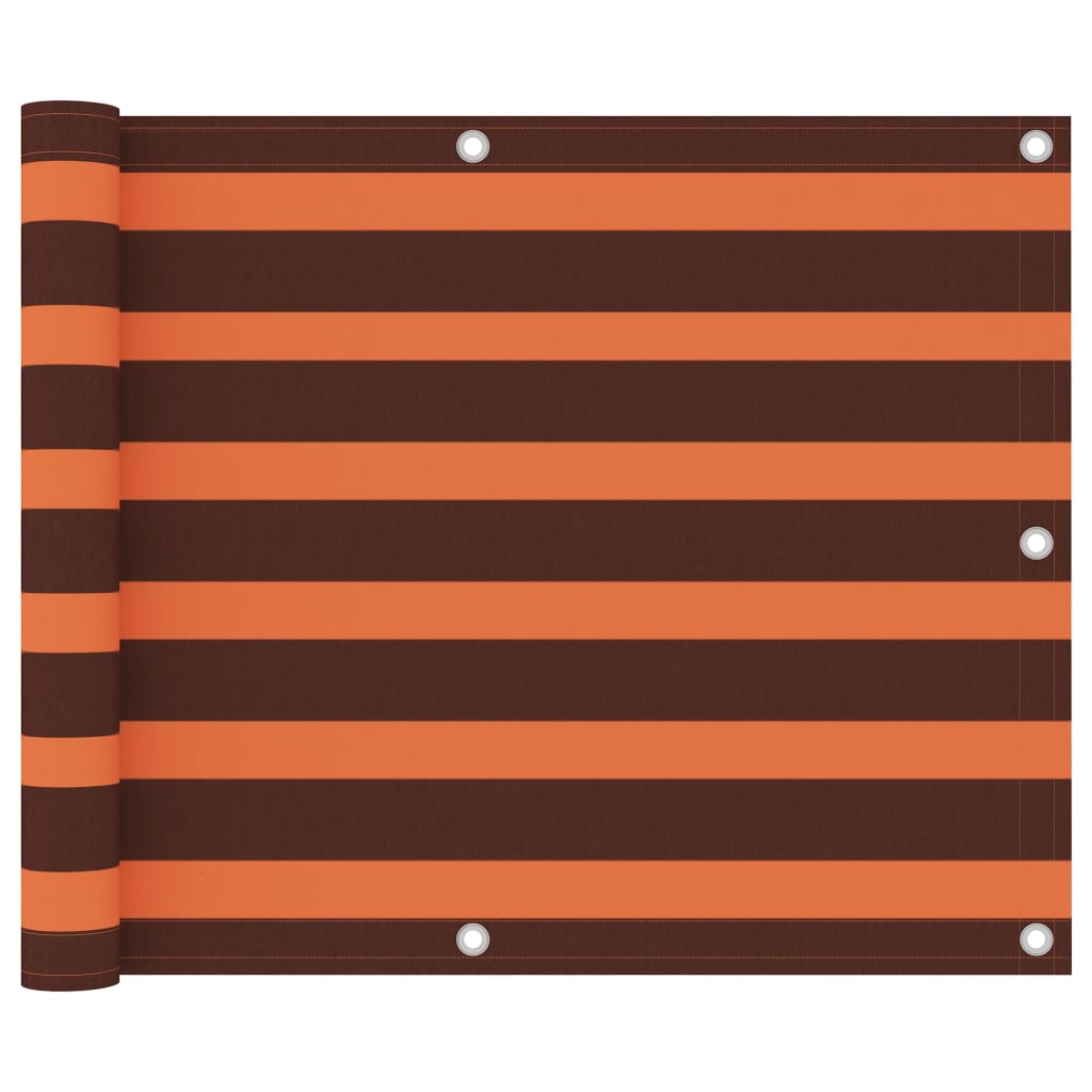Balkon-Sichtschutz Orange und Braun 75x600 cm Oxford-Gewebe
