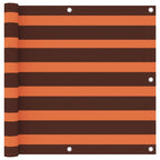 Balkon-Sichtschutz Orange und Braun 90x400 cm Oxford-Gewebe