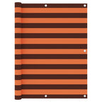 Balkon-Sichtschutz Orange und Braun 120x500 cm Oxford-Gewebe