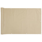 Balkon-Sichtschutz Beige 75x300 cm Oxford-Gewebe
