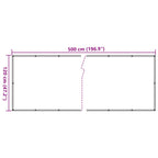 Balkon-Sichtschutz Beige 120x500 cm Oxford-Gewebe