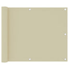 Balkon-Sichtschutz Creme 75x300 cm Oxford-Gewebe