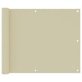 Balkon-Sichtschutz Creme 75x500 cm Oxford-Gewebe