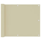 Balkon-Sichtschutz Creme 75x500 cm Oxford-Gewebe