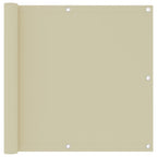 Balkon-Sichtschutz Creme 90x500 cm Oxford-Gewebe