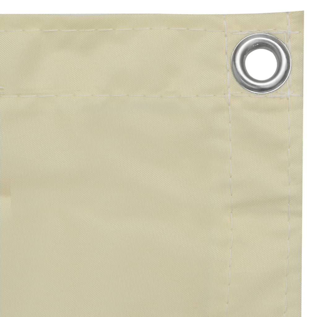 Balkon-Sichtschutz Creme 120x300 cm Oxford-Gewebe