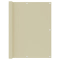 Balkon-Sichtschutz Creme 120x600 cm Oxford-Gewebe