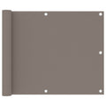 Balkon-Sichtschutz Taupe 75x600 cm Oxford-Gewebe