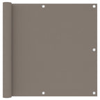 Balkon-Sichtschutz Taupe 90x500 cm Oxford-Gewebe