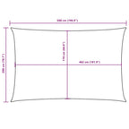 Sonnensegel Oxford-Gewebe Rechteckig 2x5 m Anthrazit