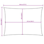 Sonnensegel Oxford-Gewebe Rechteckig 2,5x4,5 m Beige