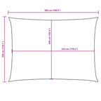 Sonnensegel Oxford-Gewebe Rechteckig 3x5 m Beige