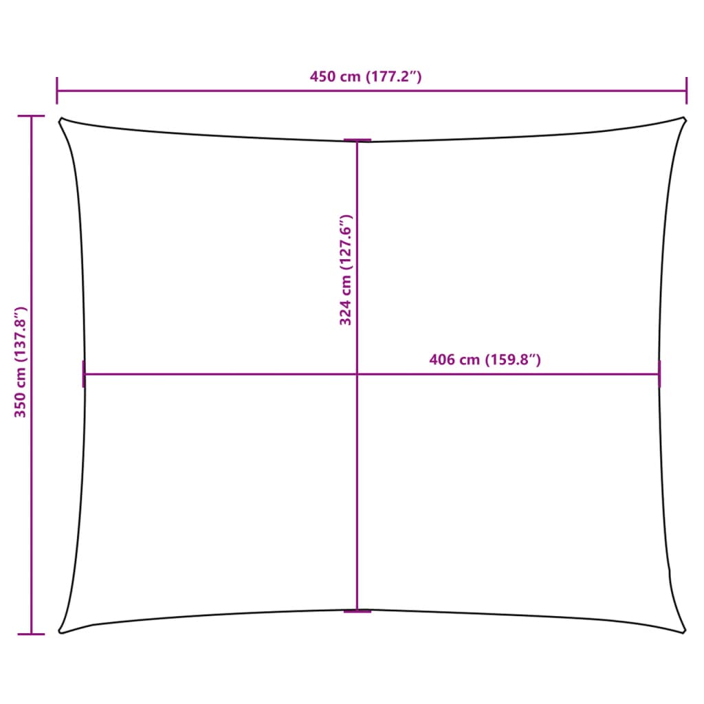 Sonnensegel Oxford-Gewebe Rechteckig 3,5x4,5 m Beige