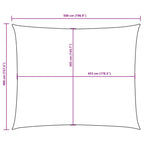 Sonnensegel Oxford-Gewebe Rechteckig 4x5 m Beige